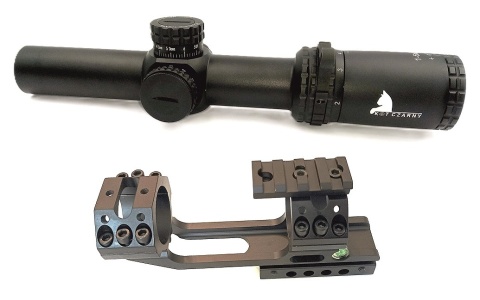 KotCzarny KC 1-6x24IR z extra montażem 45stopni WH5070D