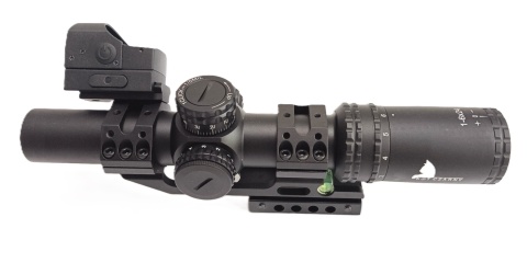 KotCzarny KC 1-6x24IR z montażem 45stopni i kolimatorem KC RD T1 mini