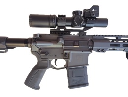 KotCzarny KC 1-6x24IR z montażem jednoczęściowym WH5070 i kolimatorem KC RD T1 mini