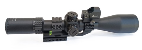Luneta KotCzarny 6-24x50 FFP + montaż jednoczęściowy WH5070 + kolimator KC RD-K1 mini